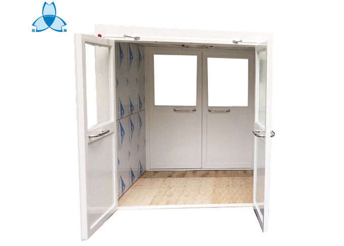Big Area Dynamic Pass Box , Clean Room Pass Through Window With Double Leaf Swing Doors 0