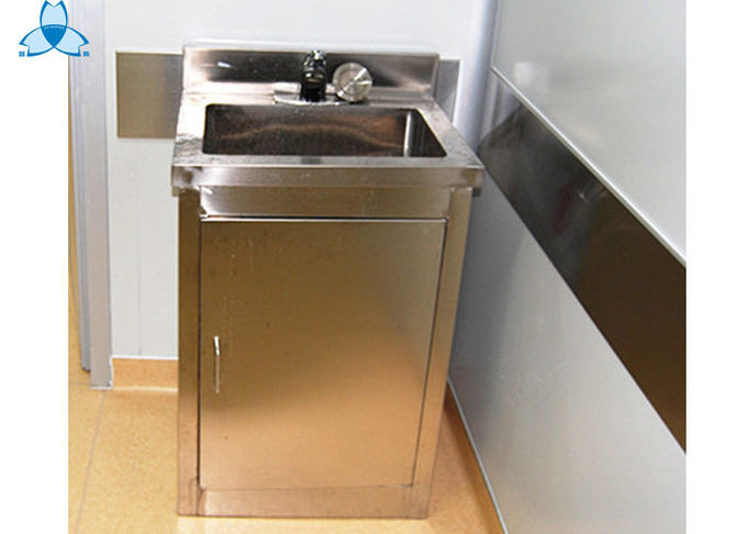 Durable Hospital  Wash Tank, Single Bowl Free Standing Washbasin Cabinet 2