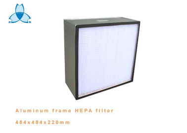 Aluminiowa ramka Głębokie zakładanie filtra powietrza HEPA dla czystego pomieszczenia, sprawność 99,99%