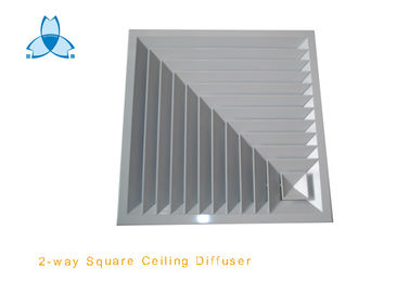 kupować 2 Way RAL9016 Square Air Diffuser Aluminum Alloy Material For HVAC System online manufacture