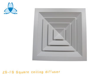 kupować White Powder Coated Ceiling Air Diffuser With 27.5mm Width Border , 50mm Height online manufacture