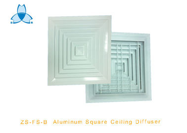 kupować 4 Way Ceiling Air Diffuser With Damper , Powder Coated Surface Finish online manufacture