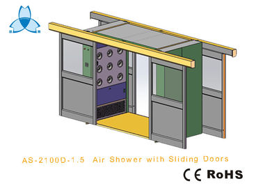 kupować Cargo CleanRoom Air Shower With Width 1600mm Automatic Double - Leaf Sliding Doors online manufacture