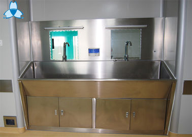 kupować Stainless Steel Hospital Air Filter Hand Basins With Cabinets For 2 Person online manufacture
