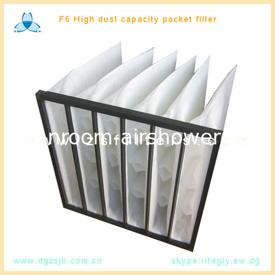 kupować F6 Sztywny filtr kieszonkowy 24x24x24 cali Filtr synetyczny do turbin gazowych online manufacture