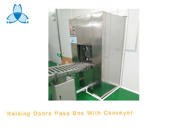 kupować Automatic Raising Doors Air Shower Pass Box With Conveyor Rollers Stainless Steel 304 online manufacture