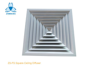 kupować Kwadratowy dyfuzor sufitowy 24 x 24 cale Aluminiowy biały lakier proszkowy online manufacture