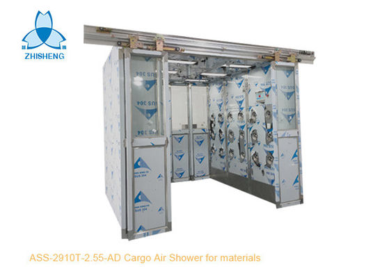 kupować Tunel prysznicowy ze stali nierdzewnej 304 Cargo Air z 4-skrzydłowymi automatycznymi drzwiami przesuwnymi online manufacture