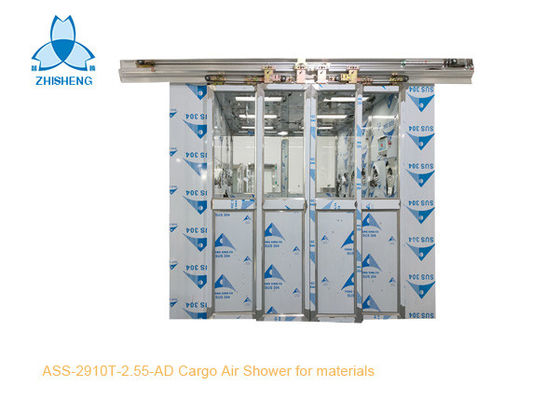 kupować Przekazywanie materiałów i towarów Cargo Air Shower Tunel z 4-skrzydłowymi automatycznymi drzwiami przesuwnymi online manufacture