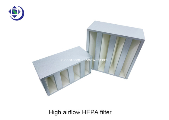 kupować Kompaktowy filtr HEPA High Aiflow H13 H14 4V z ocynkowaną ramą online manufacture