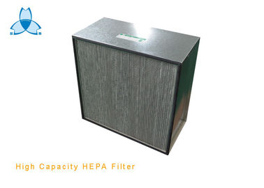 Galvanized Frame High Capacity HEPA Air Filter With Aluminum Separator H13 Class