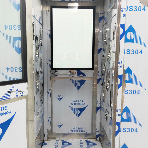 AC380 V SS304 Prysznic powietrzny z dwuwarstwowym szklanym oknem drzwi dla 1-2 osób 4
